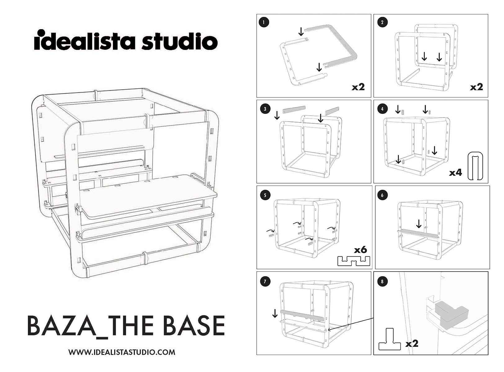 beznarzędziowe składanie mebla ze sklejki baza design meble dla dziecka